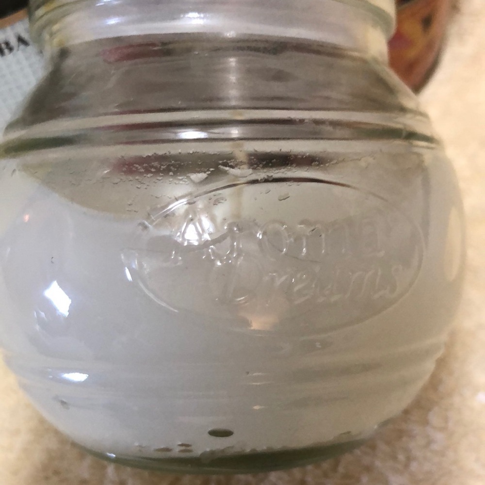 Old Williamsburg Glass Jar w/Candle Aroma Dreams 4oz Jar w/Air Tight Lid 4”